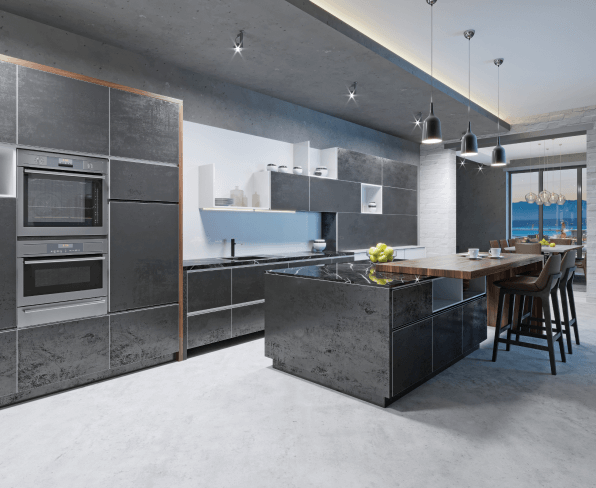 Modern kitchen renovation in Auckland, custom cabinetry and stone benchtops